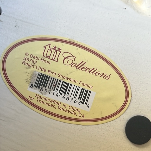 Resin little bird snowman family holiday decor/christmas deco - Picture 10 of 10